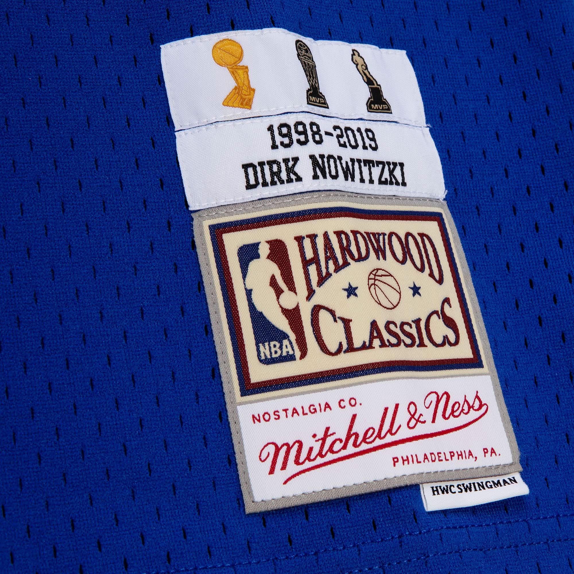 Dallas Mavericks Dirk Nowitzki Hardwood Classic Blue Jersey - Image 4