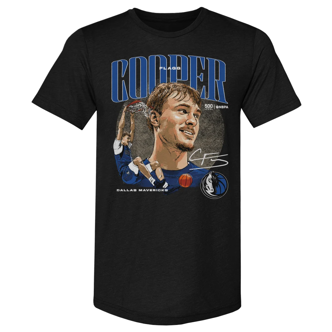 DALLAS MAVERICKS BLACK COOPER FLAGG DUNK TEE