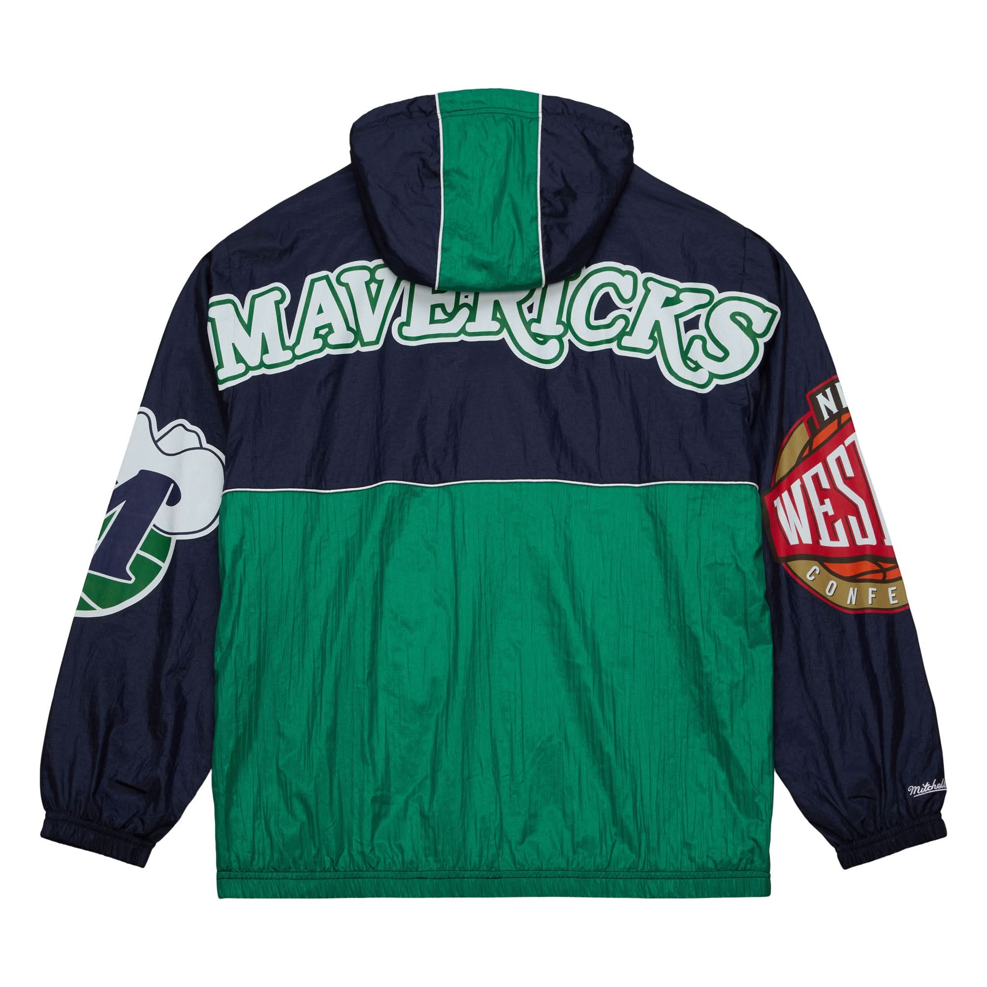 DALLAS MAVERICKS MITCHELL & NESS MEN'S NAVY M-HAT WINDBREAKER HOODIE - Image 2
