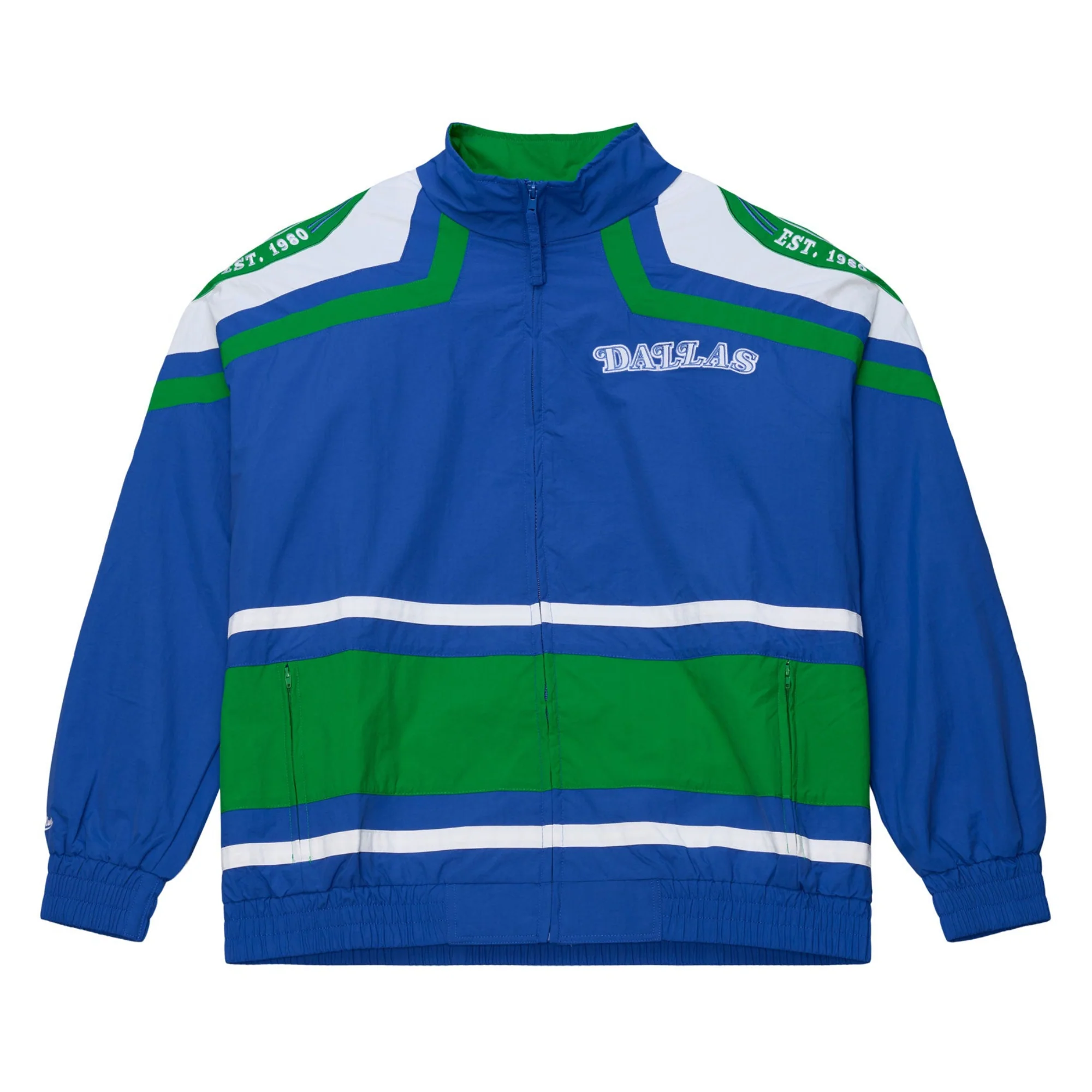 DALLAS MAVERICKS MITCHELL & NESS HARDWOOD CLASSIC WINDBREAKER JACKET