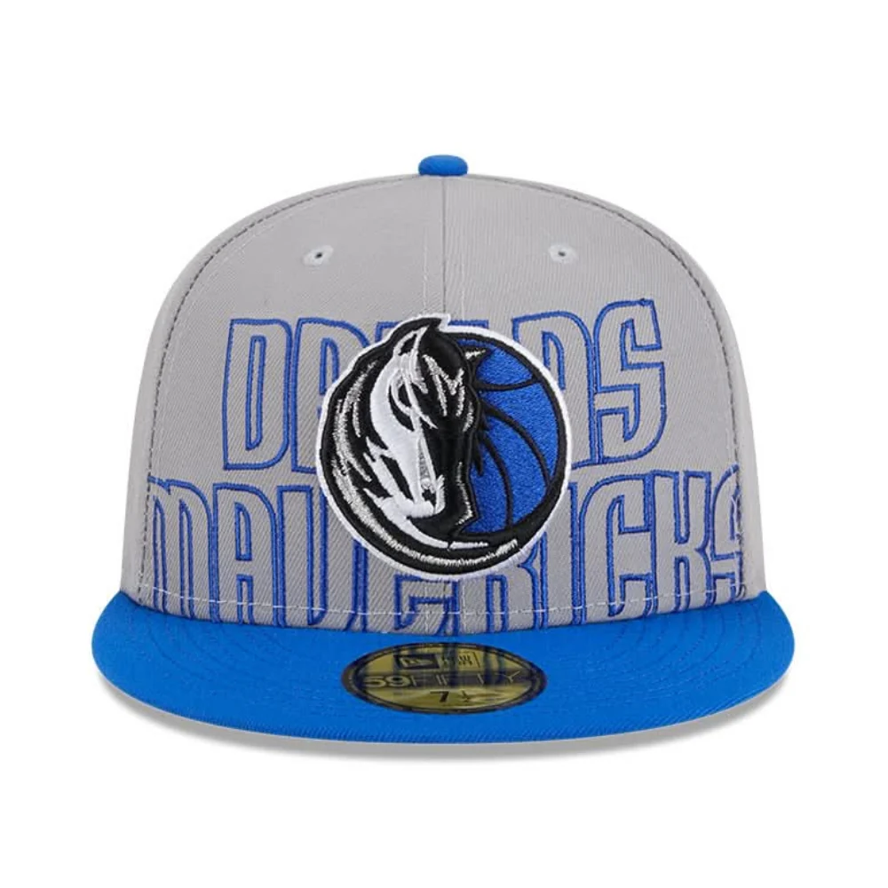 DALLAS MAVERICKS NEW ERA GREY FITTED DRAFT CAP - Image 2
