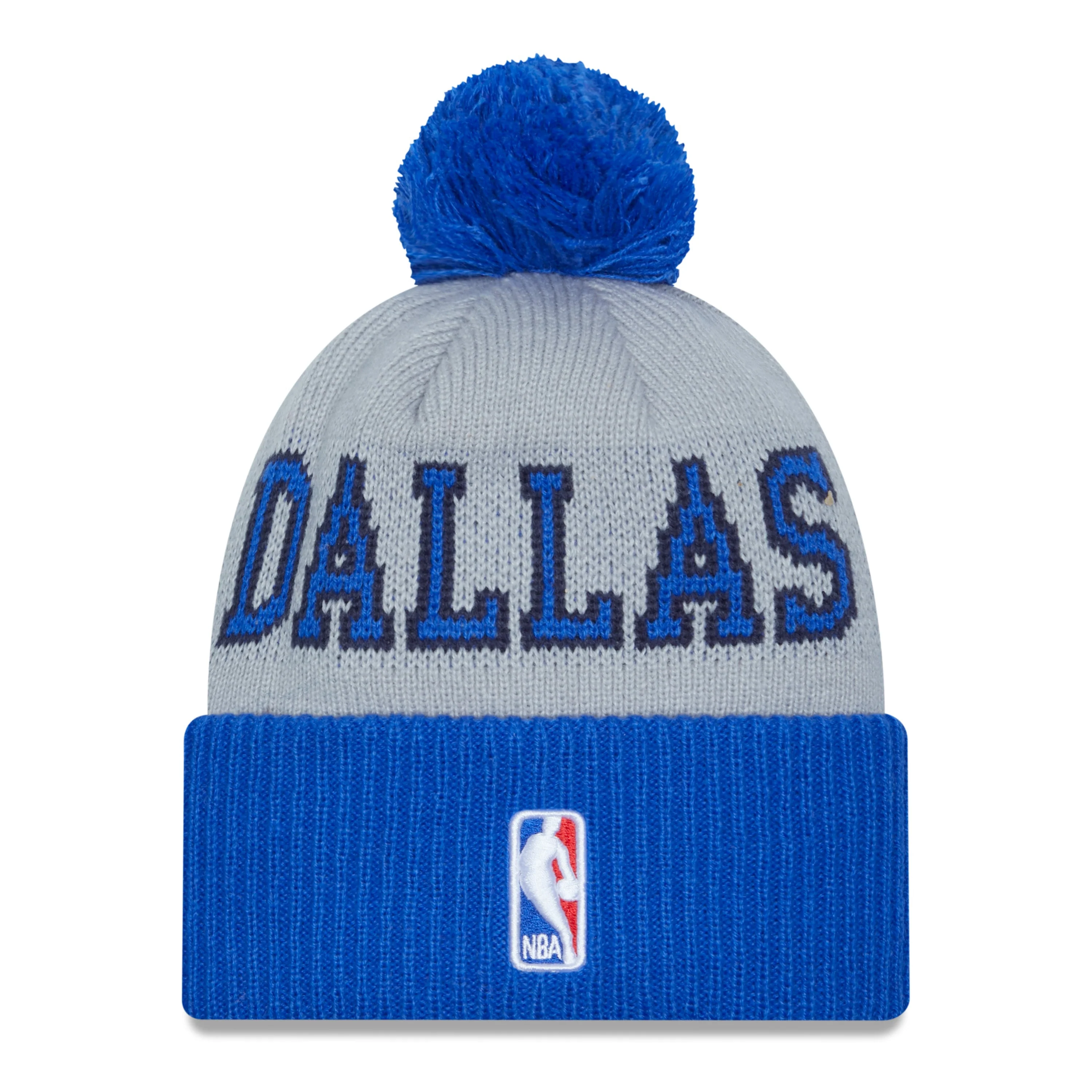 DALLAS MAVERICKS NEW ERA GREY DALLAS HORSEHEAD POM KNIT - Image 2