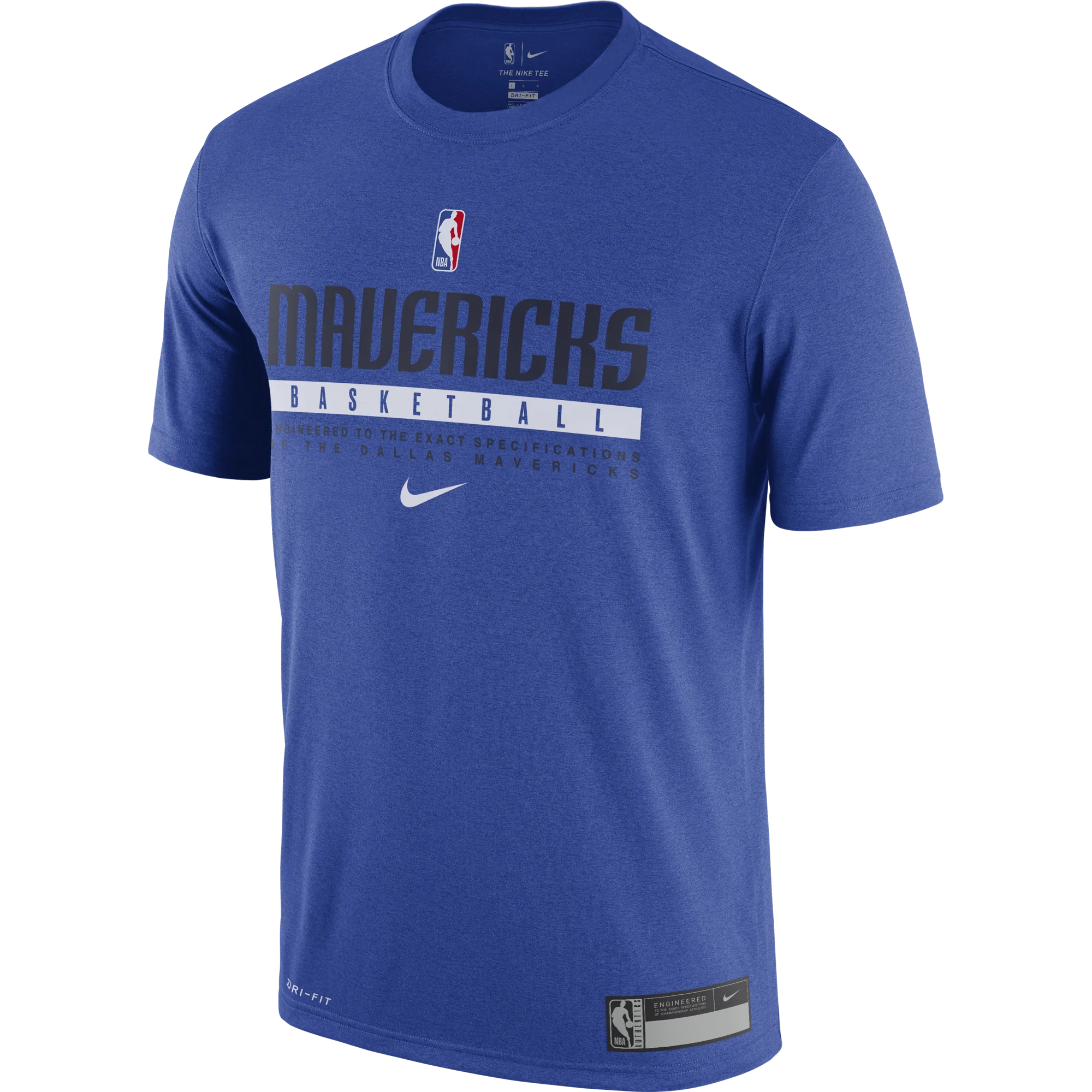 DALLAS MAVERICKS NIKE 20-21 ROYAL PRACTICE TEE