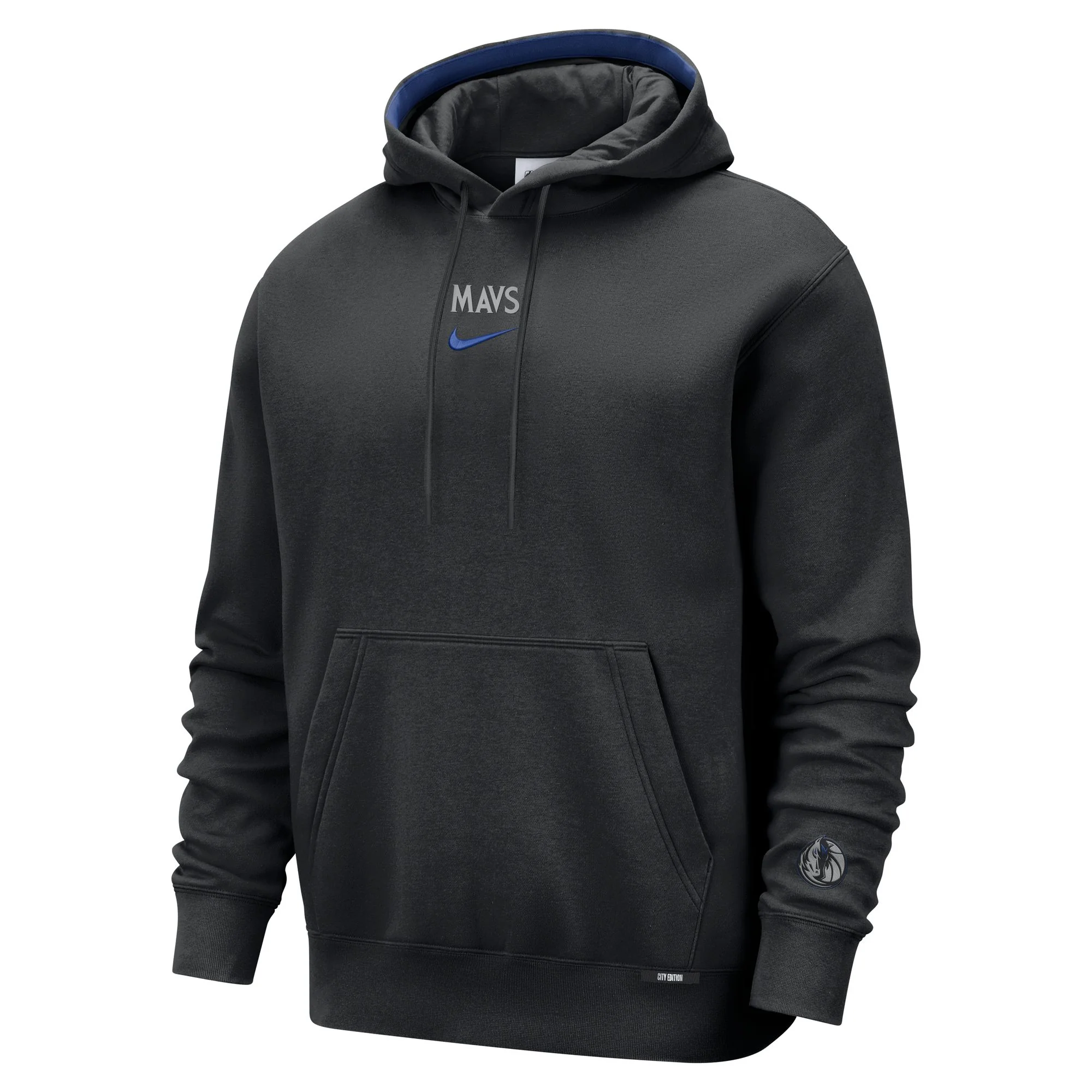 DALLAS MAVERICKS NIKE 2025-26 CITY EDITION BLACK CLUB HOODIE