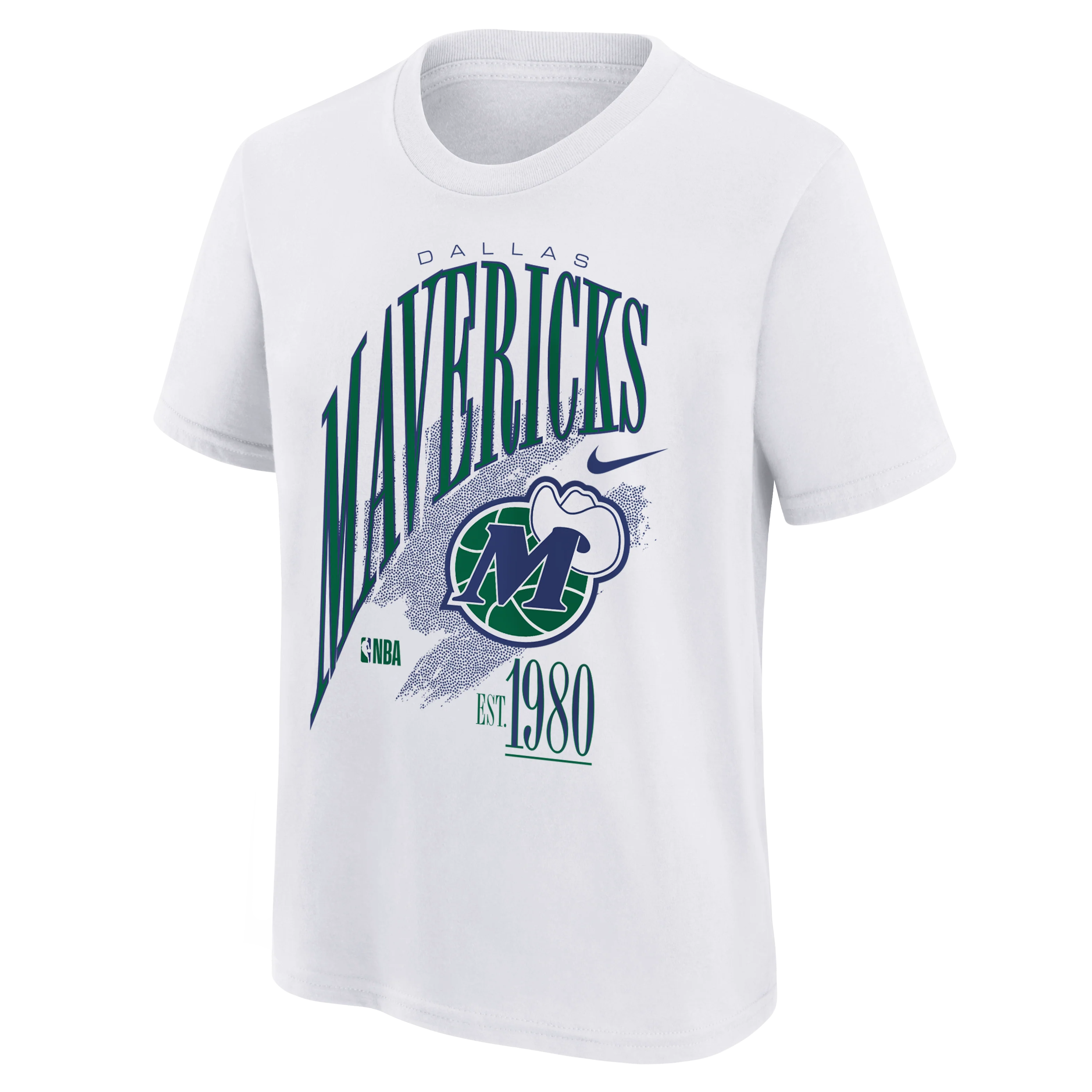 DALLAS MAVERICKS NIKE OUTERSTUFF HARDWOOD CLASSIC YOUTH WHITE SHORT SLEEVE TEE